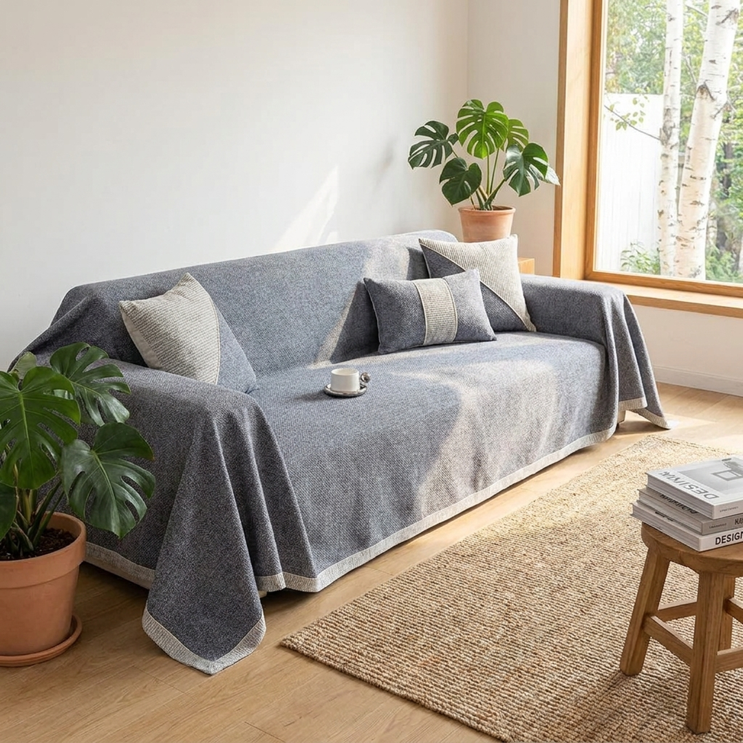 Cotton-Linen Sofa Cover for Secure Comfort