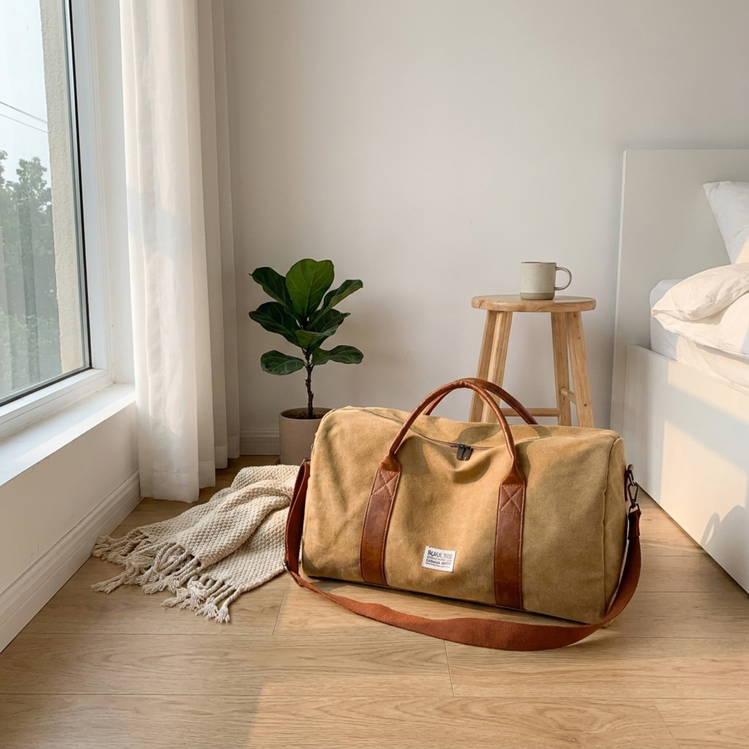 Vintage Canvas Weekender – Organized Travel Made Easy