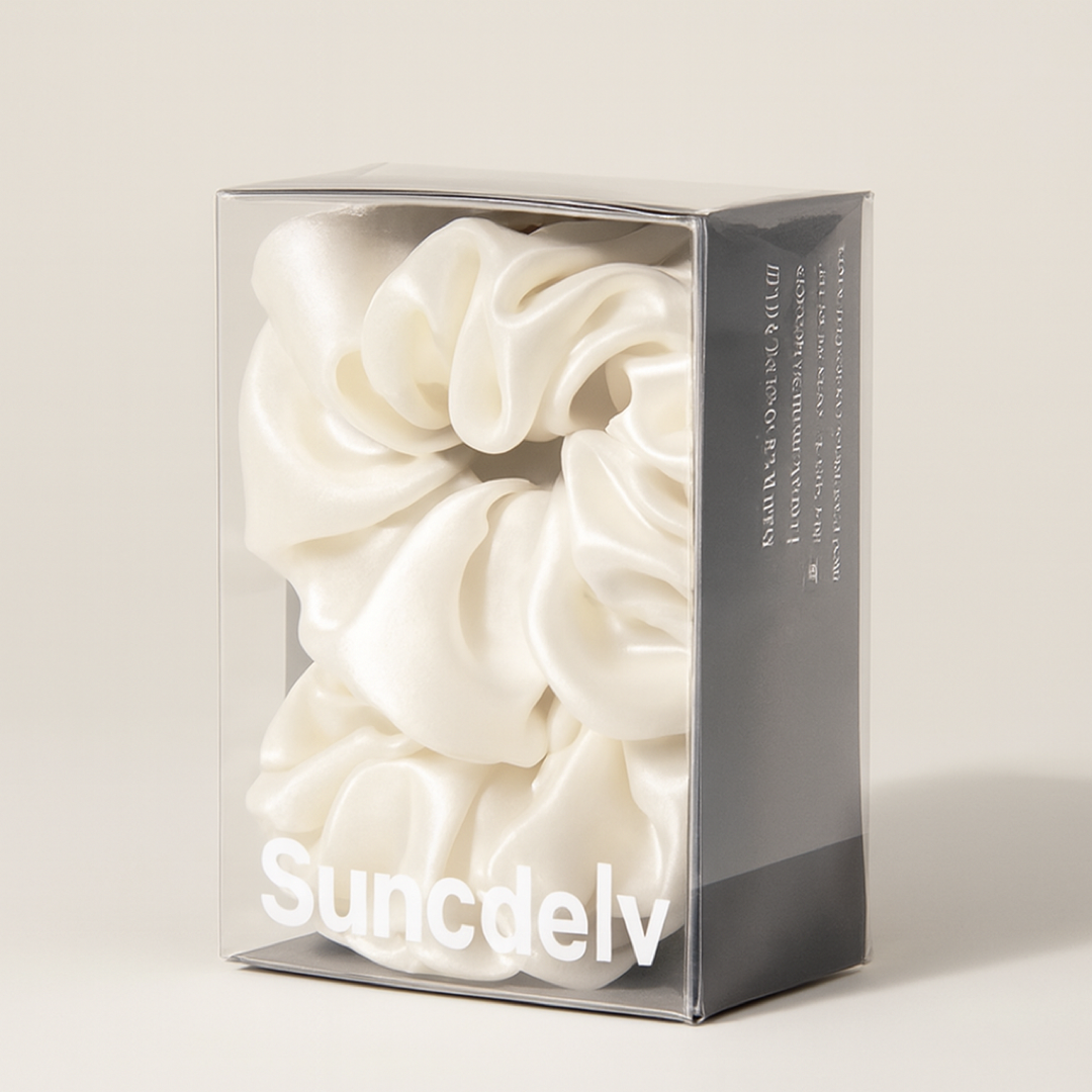Pure Silk Scrunchie Pair for Crease-Free Hold