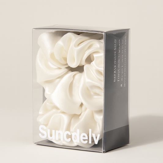 Pure Silk Scrunchie Pair for Crease-Free Hold