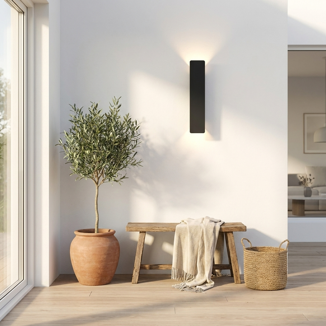 Sculptural LED Wall Light for Indoor-Outdoor Glow