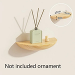 Semicircle Wood Wall Shelf for Space-Saving Display