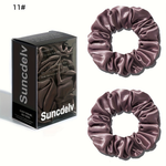 Pure Silk Scrunchie Pair for Crease-Free Hold