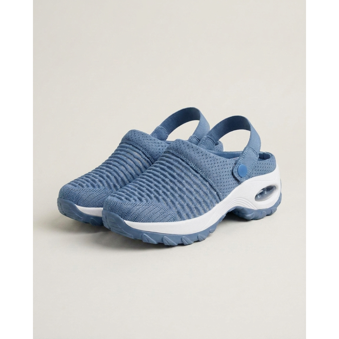 Air-Cushioned Mesh Clogs for Lasting Support