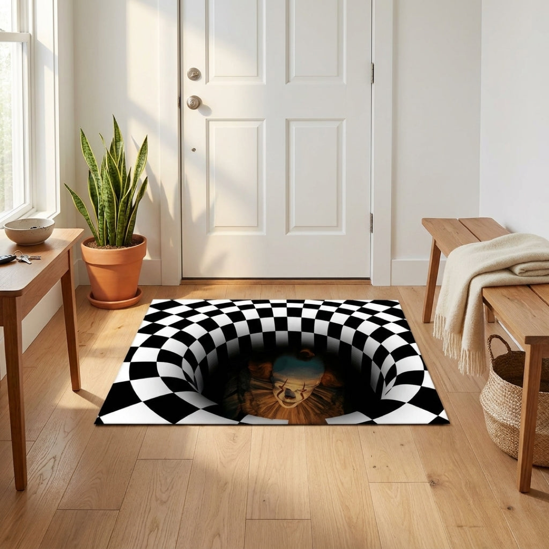 Clown Vortex Doormat With Non-Slip Grip