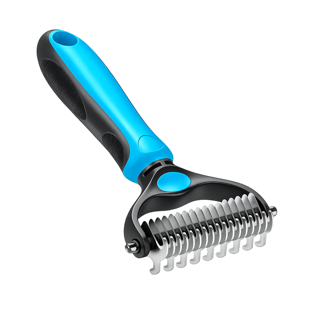 Dual-Sided Pet Rake for Less Shedding
