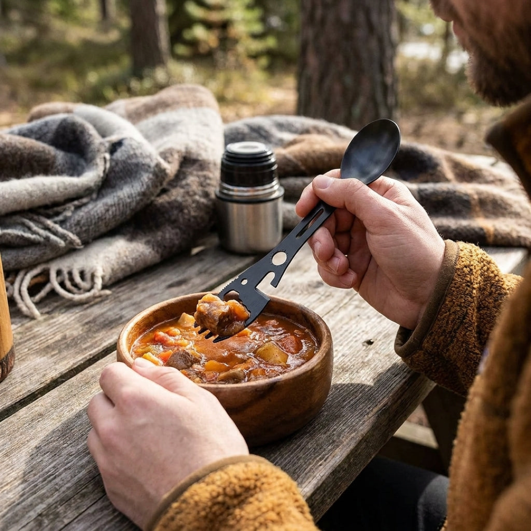 Camping Multi-Tool Spork for Clutter-Free Meals