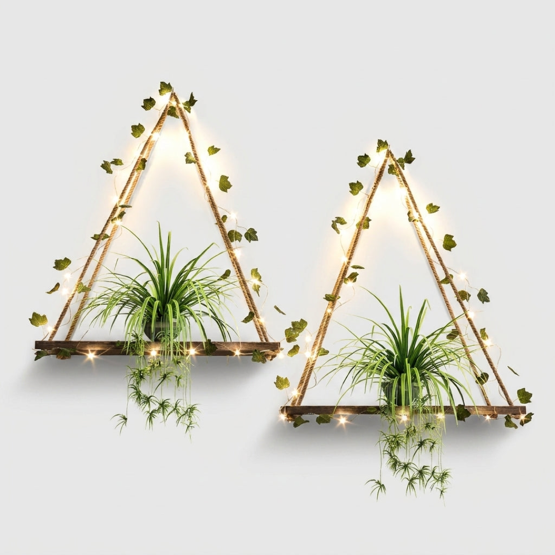 Botanical LED Hanging Shelf for Warm Displays