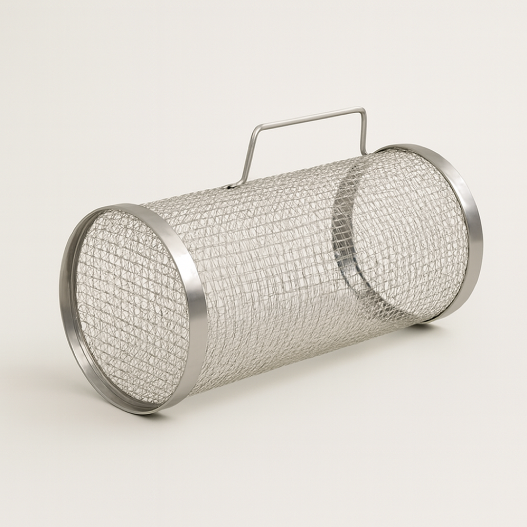 Rolling Grill Basket for Hands-Free Cooking