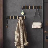 Flip-Down Wall Hook for Clutter-Free Storage