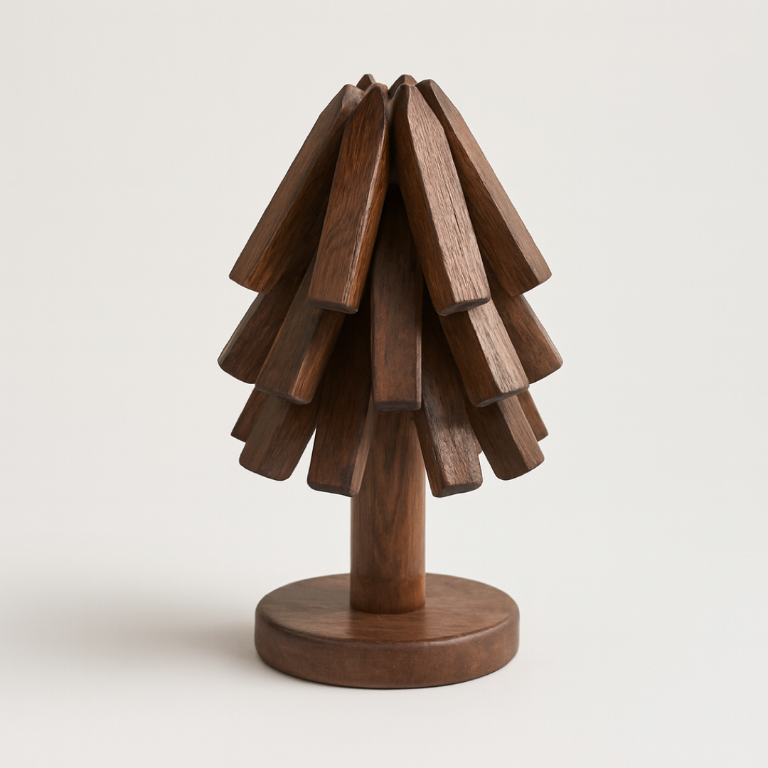 Walnut Tree Trivet for Space-Saving Protection