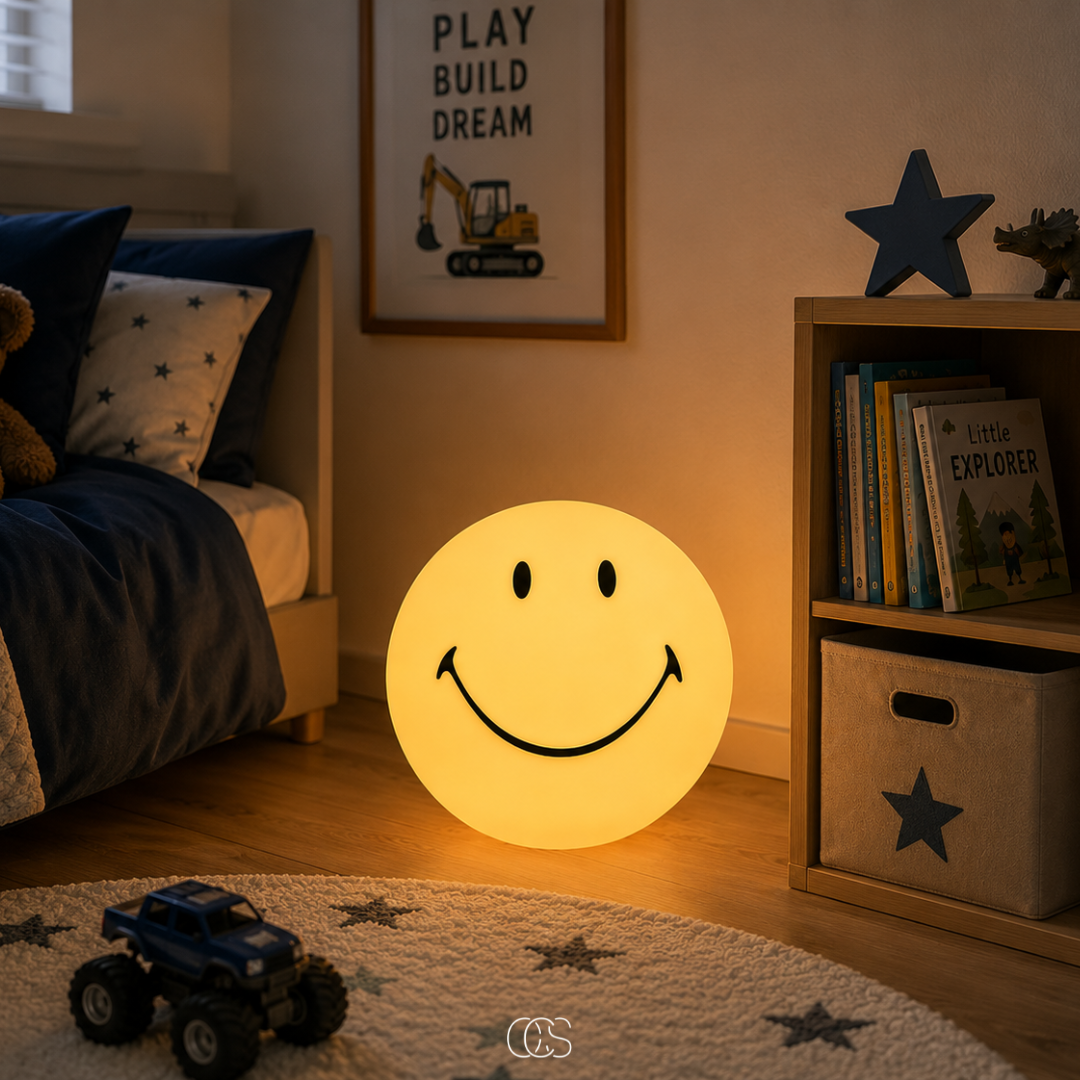 Smiley Face Lamp for Cozy Bedtime Light