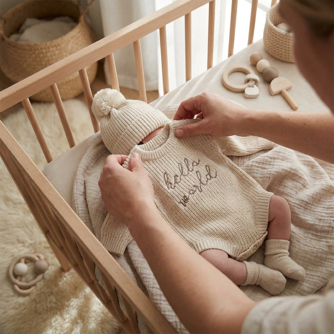 Organic Knit Baby Set for Gentle Comfort