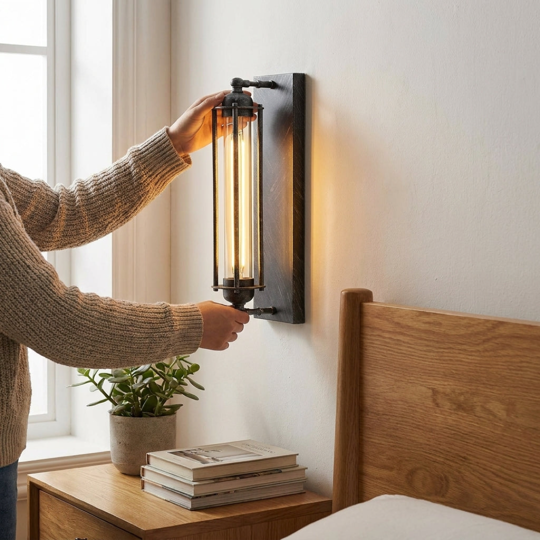 Vintage Metal Wall Light for a Warm Glow