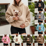 Cozy Pet Pouch Hoodie for Hands-Free Carrying