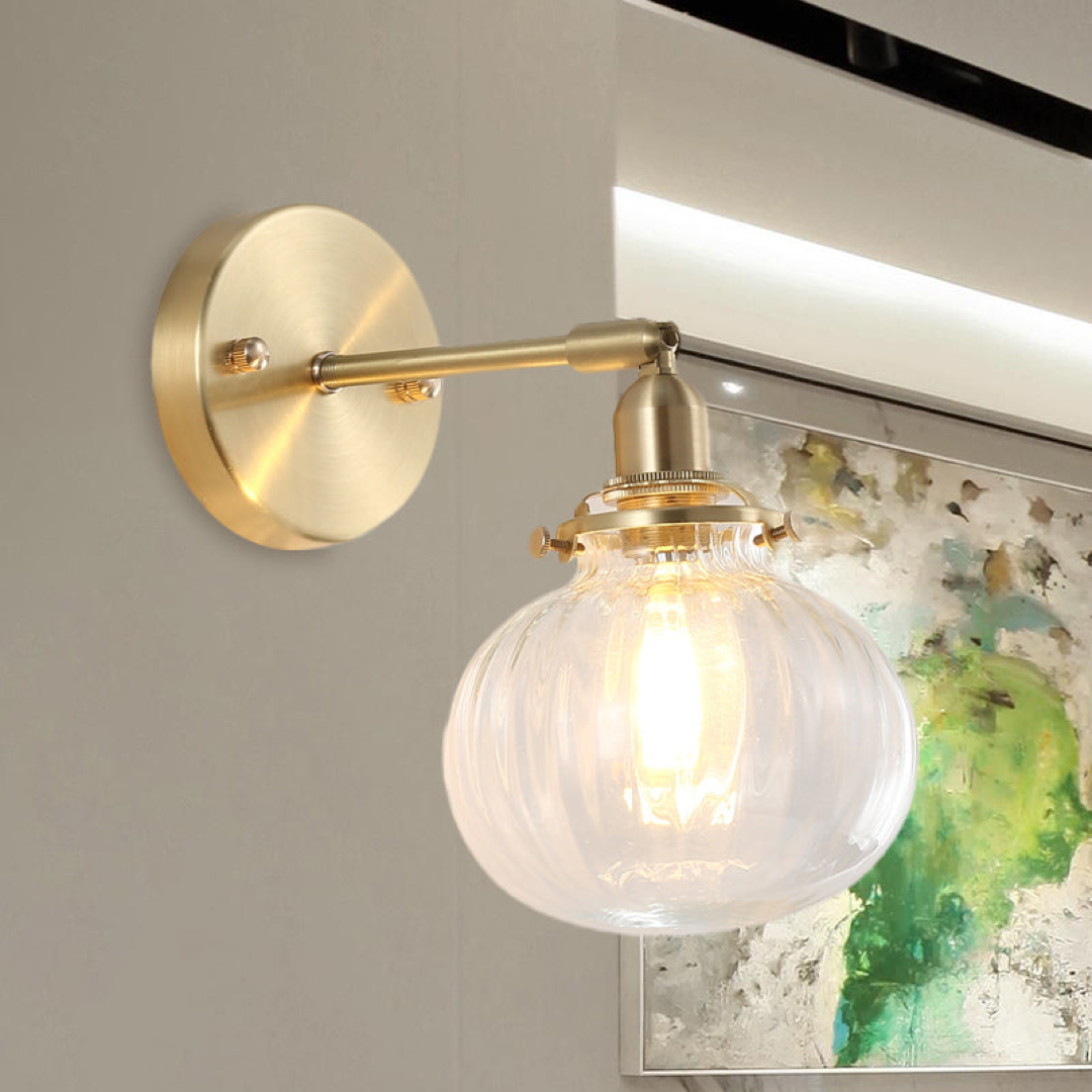 Prismatic Orb Wall Sconce for a Warm Glow