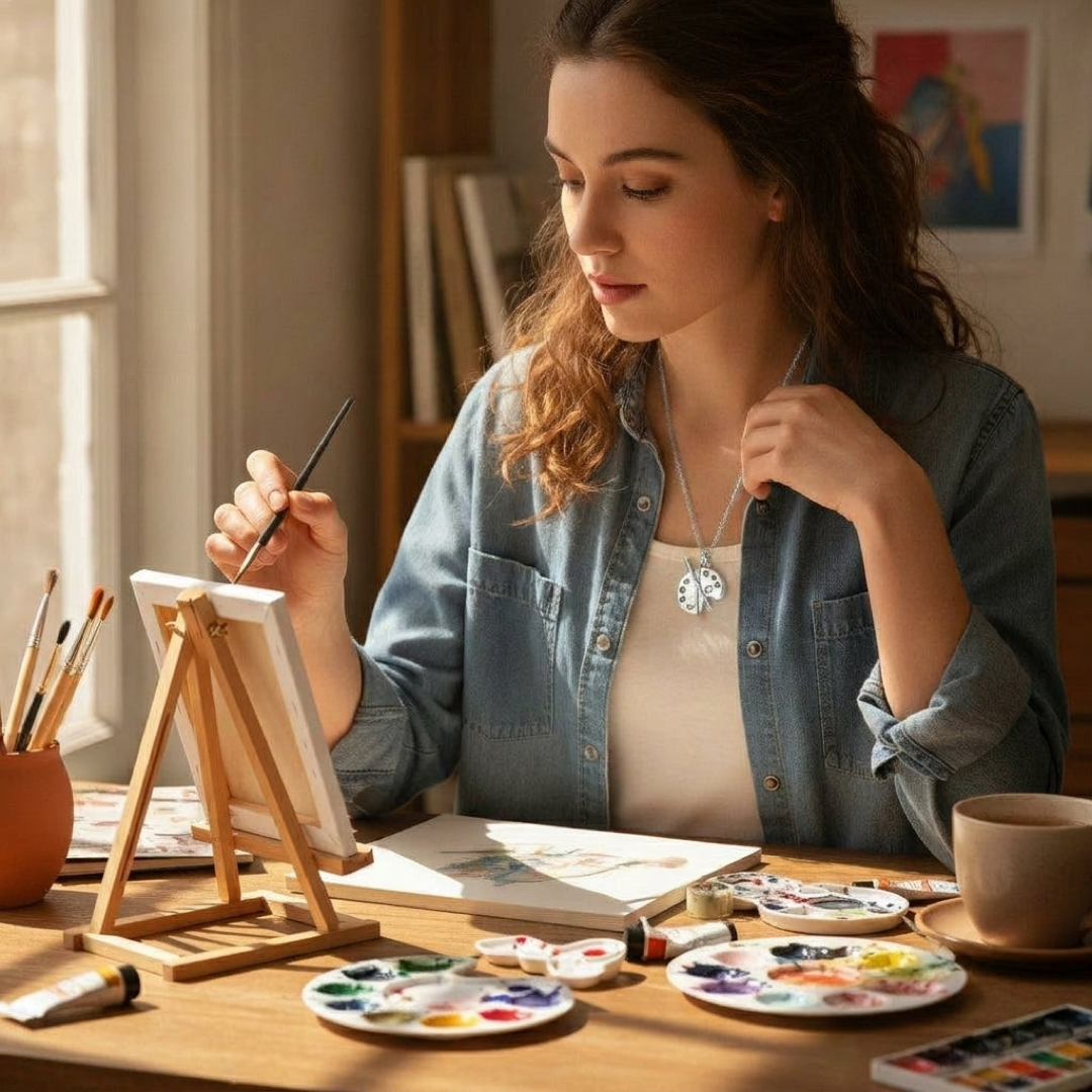 Artist’s Palette Cross Necklace for Inspired Faith