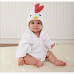 Critter Hood Baby Bathrobe for Cozy Drying