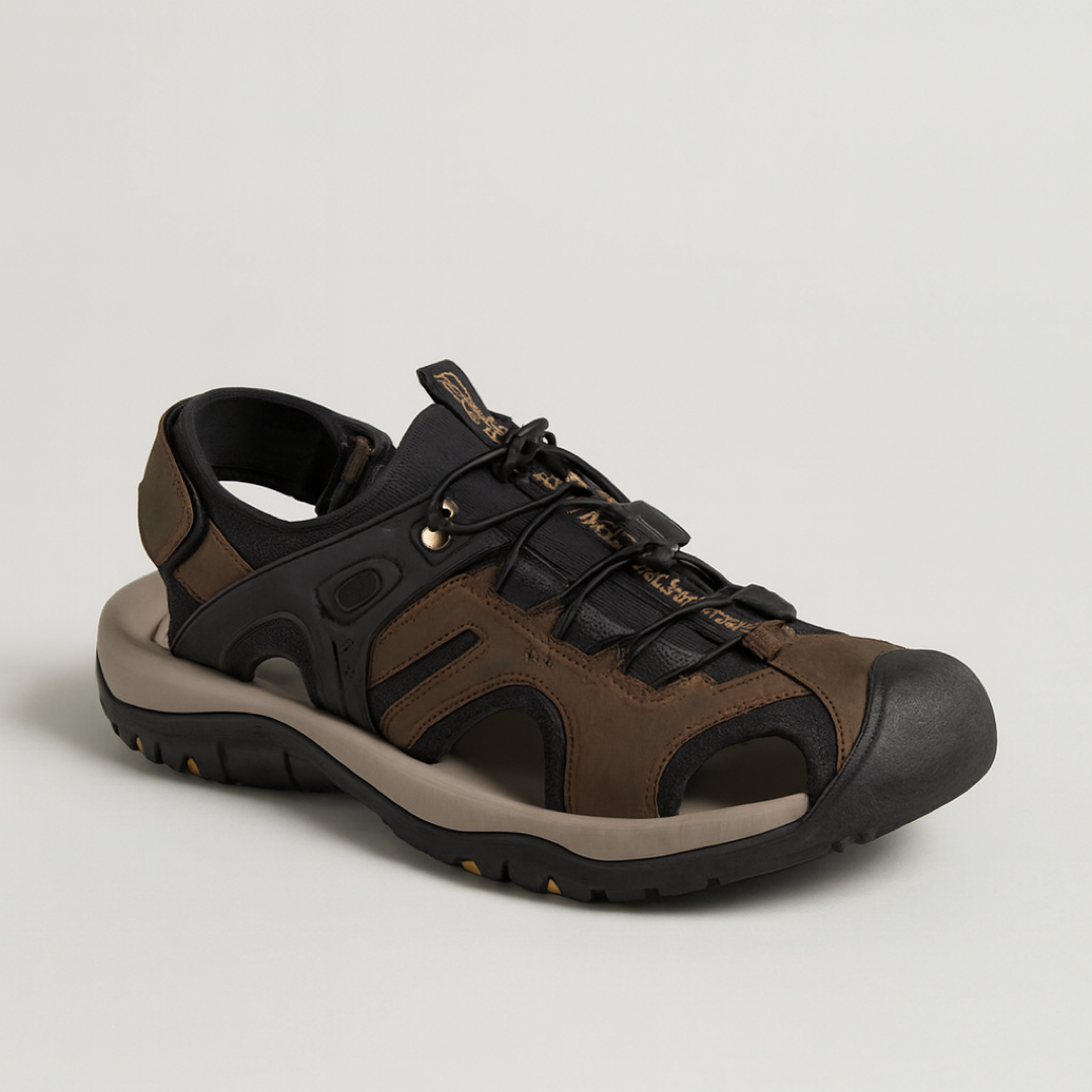 Men's Leather Adventure Sandals for Cool Comfort