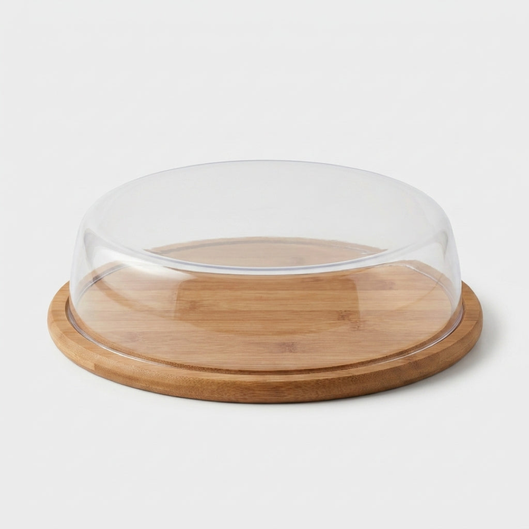 Covered Wooden Grazing Platter Keeps Food Fresh