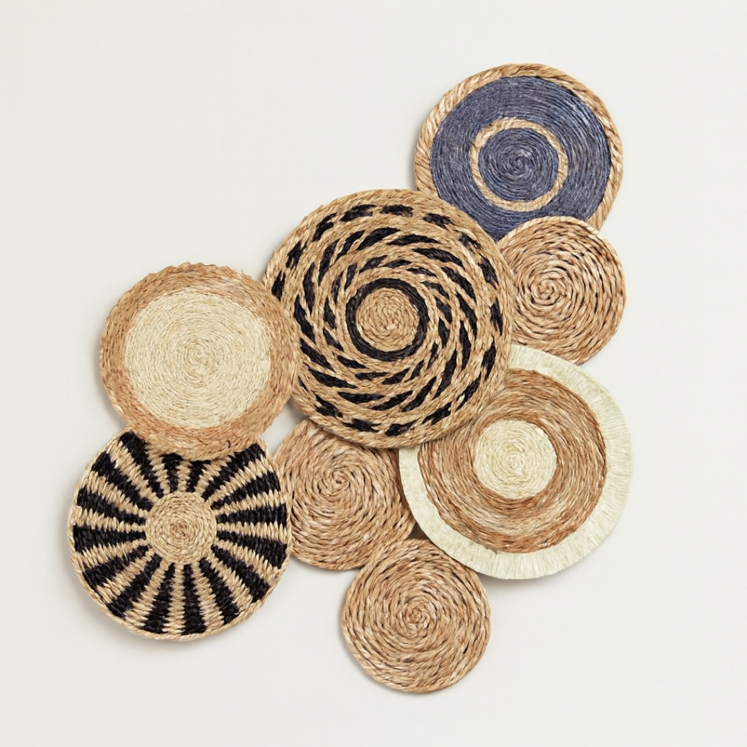 Woven Seagrass Wall Set for Natural Warmth