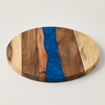 Round Wood Resin Serving Board – Effortless Hosting