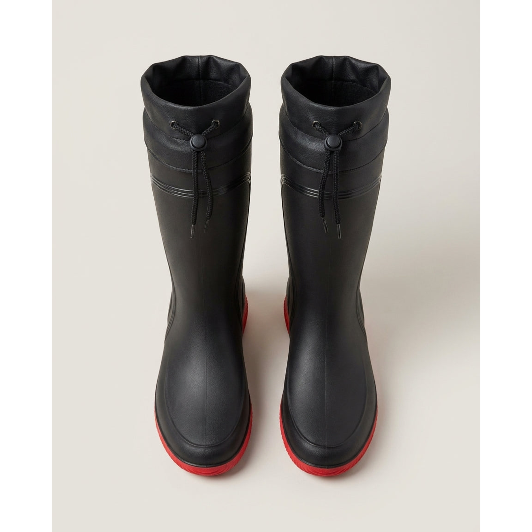 Men's Drawstring Rain Boots for All-Day Comfort