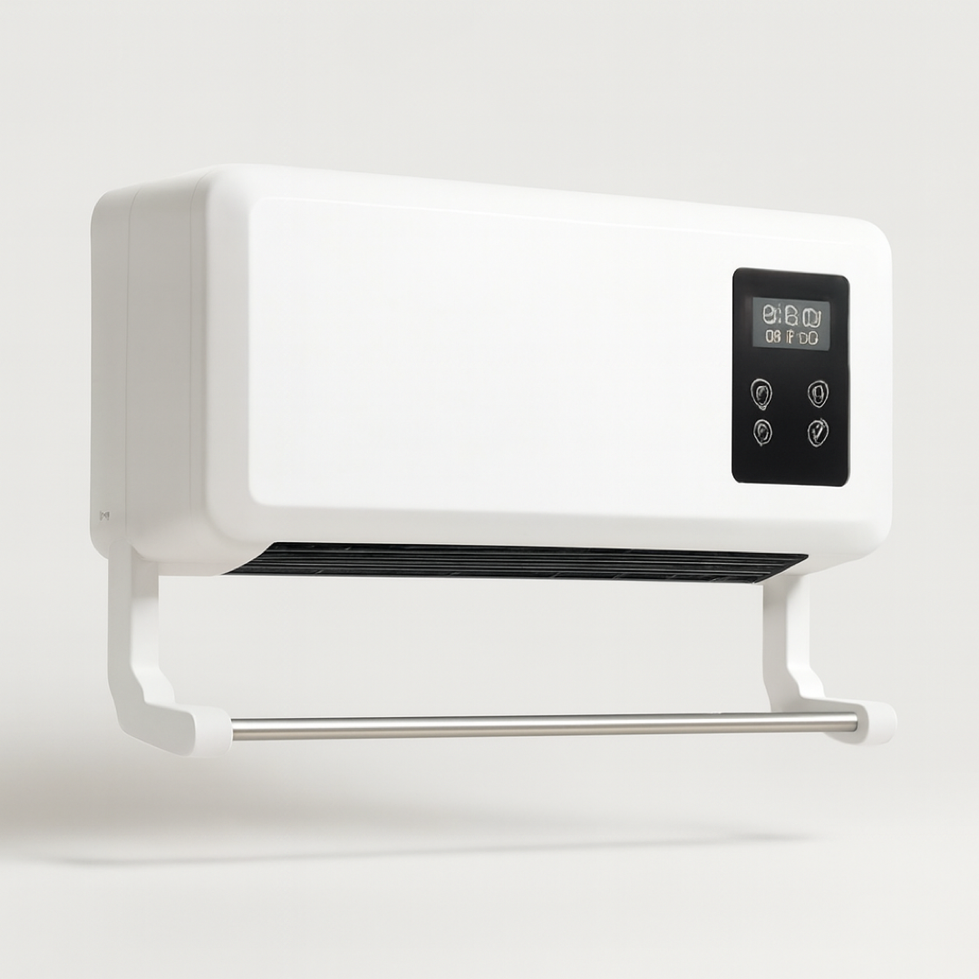 Wall-Mounted Climate Unit With Laundry Rack