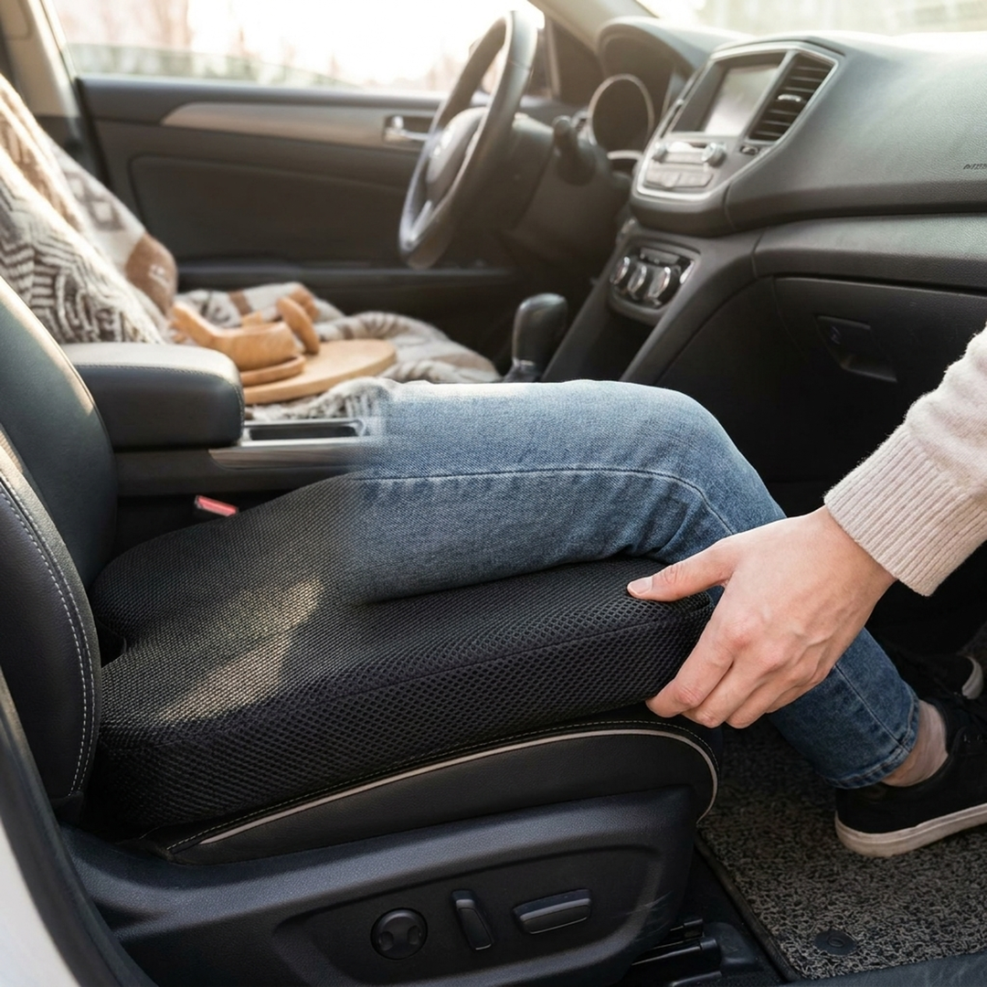 Driver Booster Cushion for a Clearer Road View