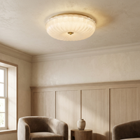Textured Glass Ceiling Light for Low Ceilings