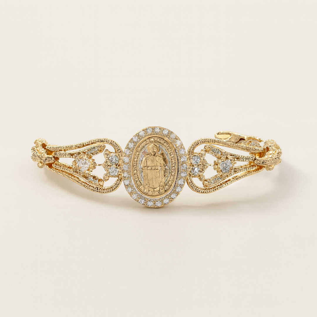 Floral Virgin Mary Bracelet for Daily Devotion