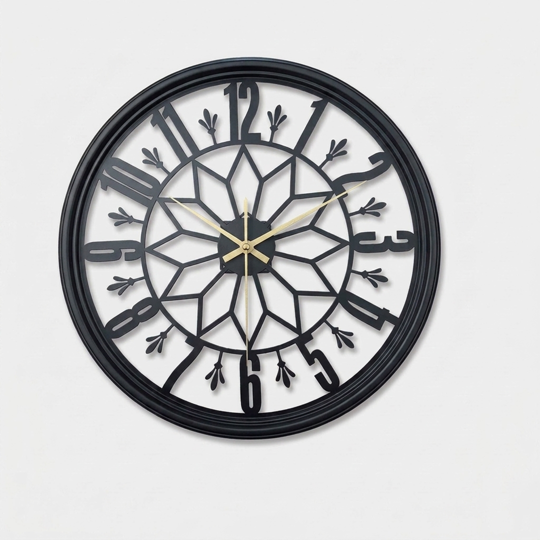 Industrial Metal Wall Clock for Quiet Spaces