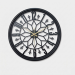 Industrial Metal Wall Clock for Quiet Spaces