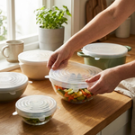 Stretch-Seal Silicone Lids for Fresher Food