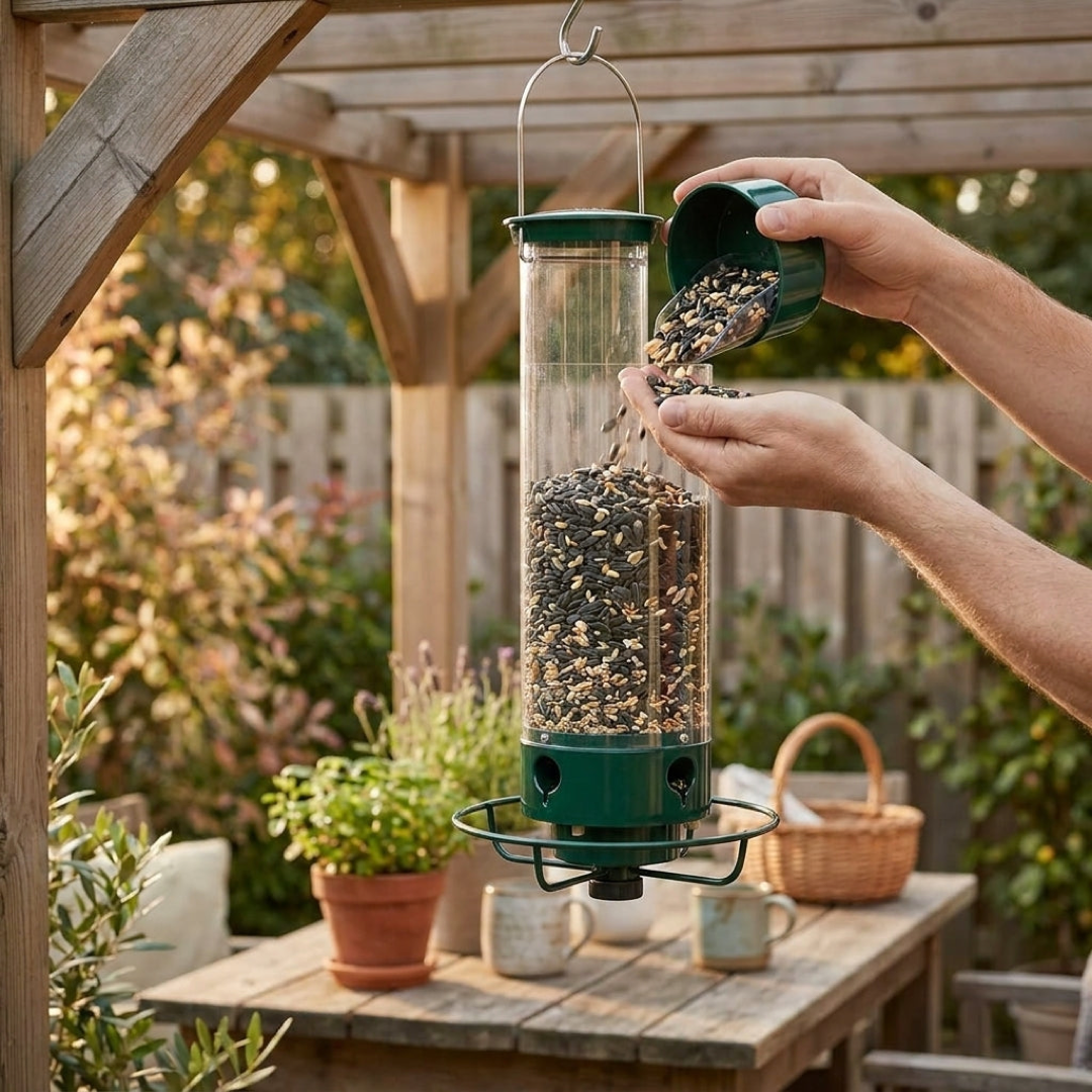 Squirrel-Proof Hummingbird Feeder for Easy Viewing