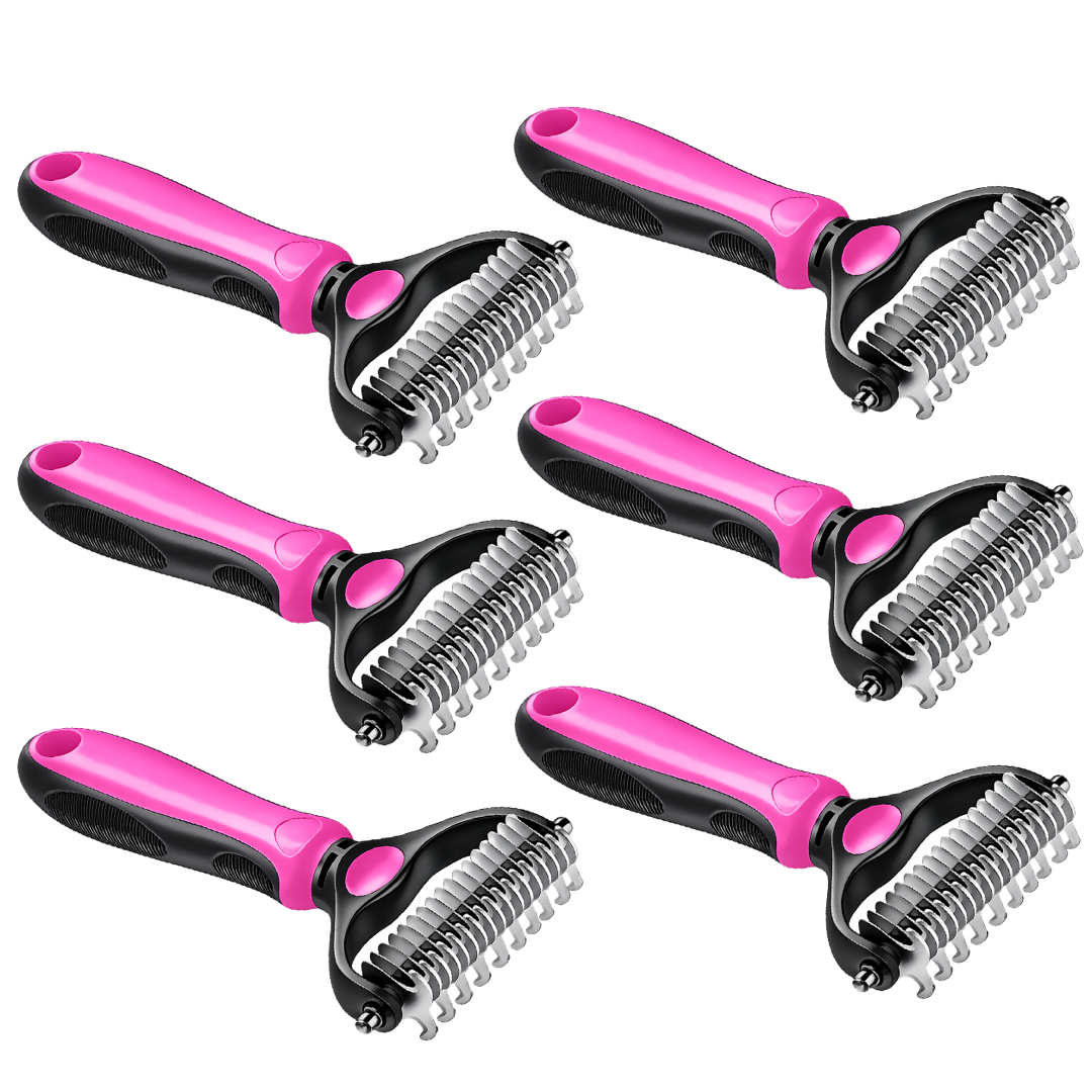 Dual-Sided Pet Rake for Less Shedding