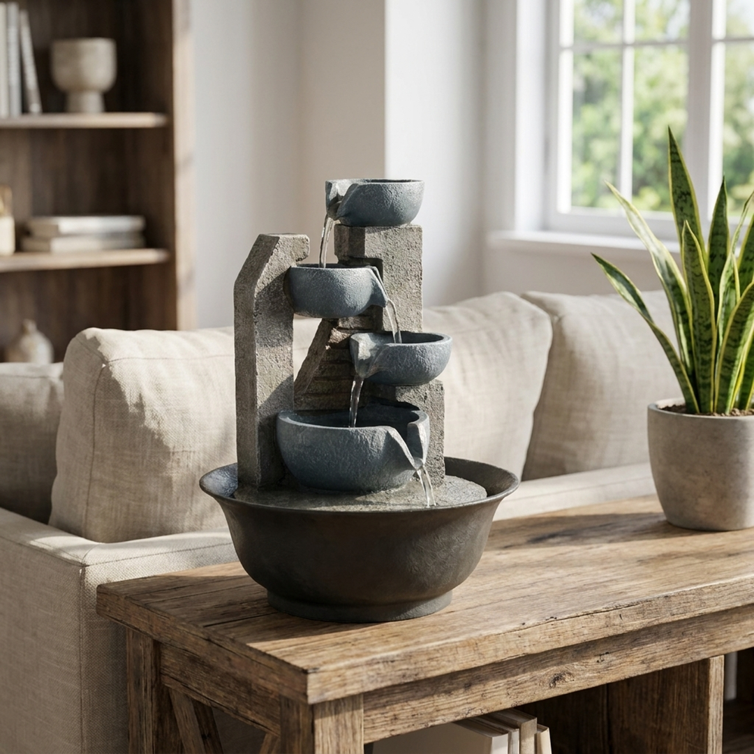 Sculptural Tabletop Fountain for Everyday Calm
