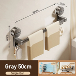 Double-Bar Towel Rack for Drill-Free Storage
