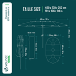 Twin Garden Parasol for Wider Patio Shade