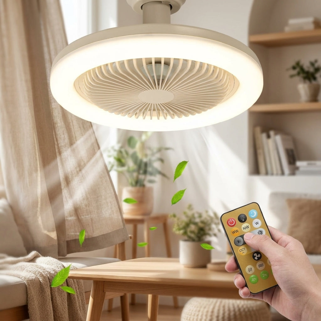 Socket Fan Light for Wire-Free Cooling