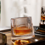 Crystal Swirl Whiskey Glasses for Fuller Flavor