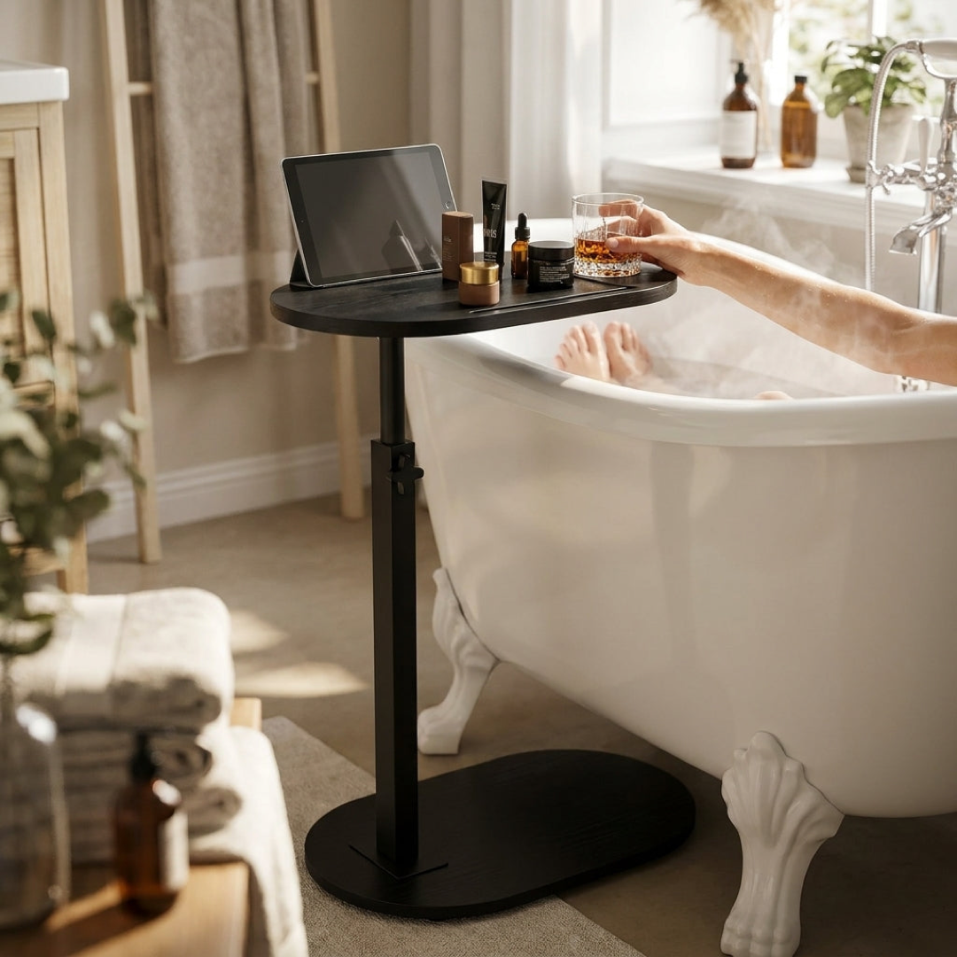 Adjustable Bamboo Bath Table for Easy Reach