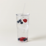 Ribbed Glass Tumbler for Spill-Safe Sipping