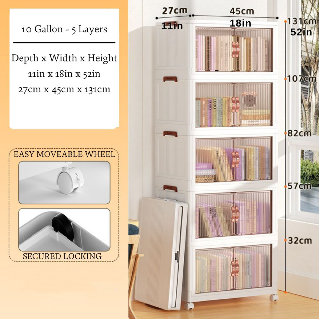 Clear-Front Storage Bins for Easy Access