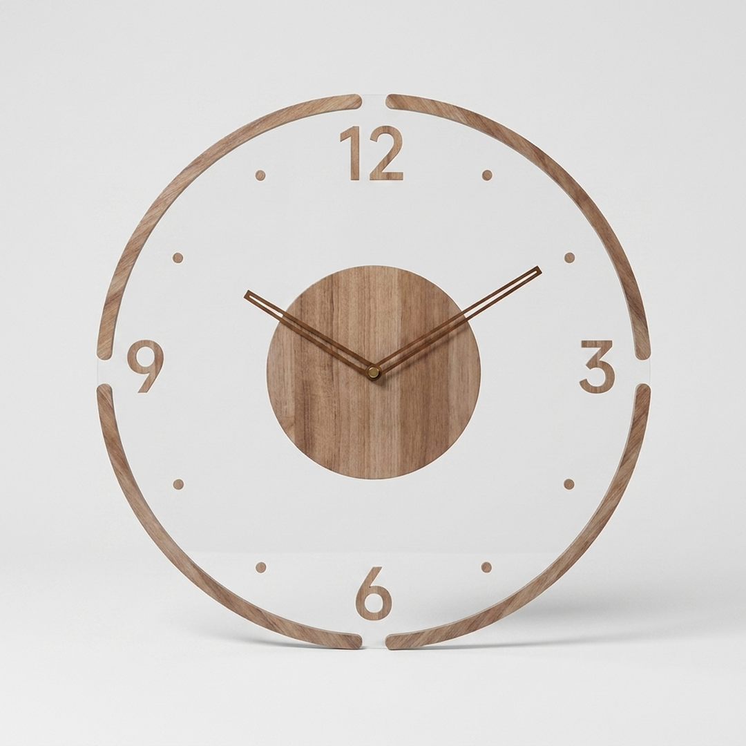 Wooden Wall Clock for Peaceful Timekeeping