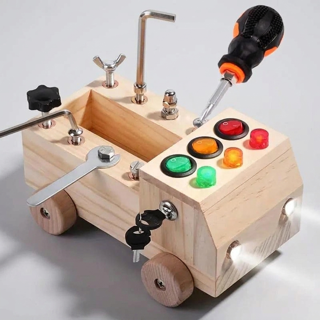 Hands-On Busy Board for Skill-Building Play