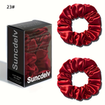 Pure Silk Scrunchie Pair for Crease-Free Hold
