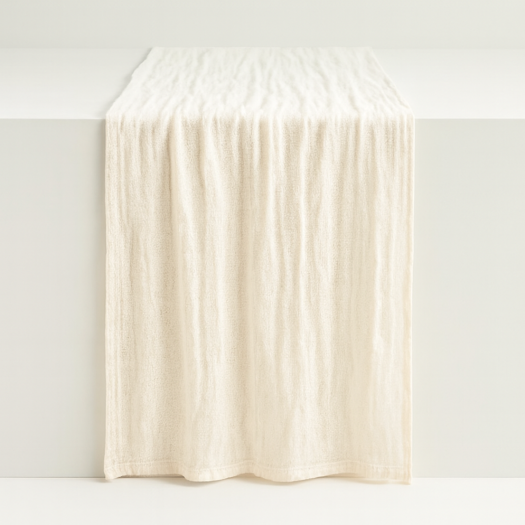 Cotton Gauze Table Runner for Effortless Elegance