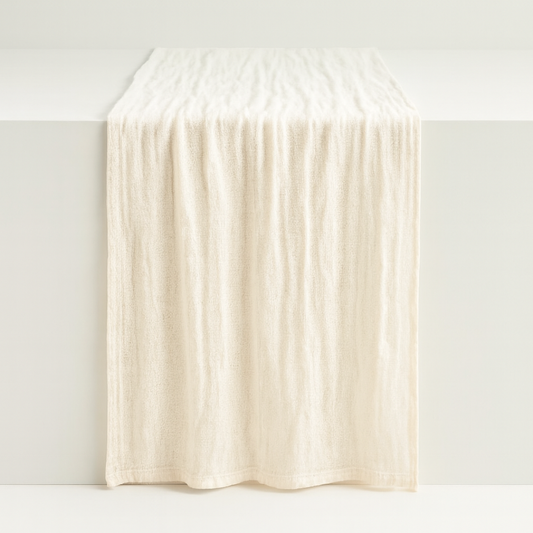 Cotton Gauze Table Runner for Effortless Elegance