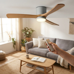 Wood Blade Ceiling Fan Light for Quiet Comfort